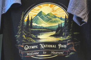 Tee-shirt with Olympic National Park Graphic